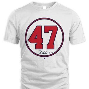 Tom Glavine 47 Number Circle Graphic T-Shirt Atlanta Braves Baseball Fan Tee 04